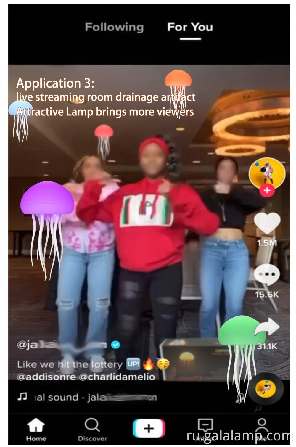 Современная настольная лампа медузы с регулируемым цветом светодиодного ночного света